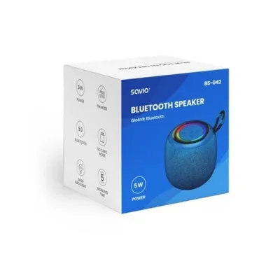 Savio Bluetooth IPX4 LED 5W 5h Azul