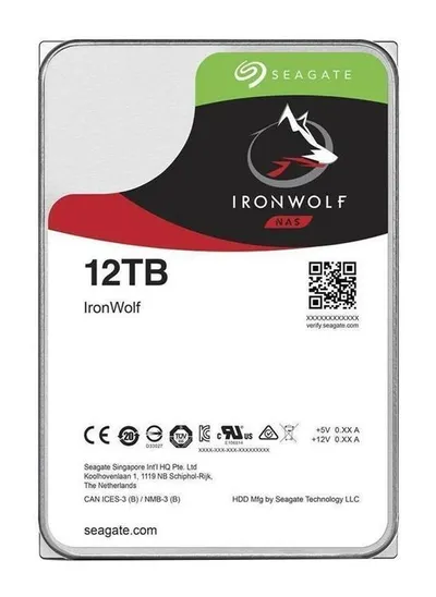 Seagate IronWolf NAS HDD 12TB 7200RPM 256MB SATA III 3.5"