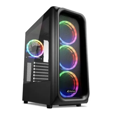 Sharkoon TK5M RGB ATX Templado USB 3.0 Negra