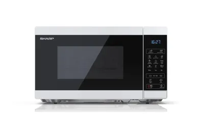 Sharp YC-MG02E-W microondas Azul, Blanco Encimera 20 L 800 W