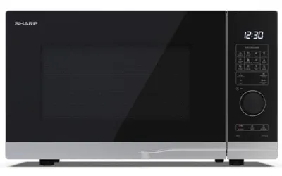 Sharp YC-PG284AE-S microondas Negro, Plata Microondas con grill Encimera 28 L 900 W