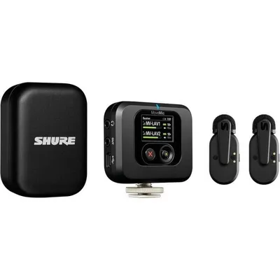 Shure MoveMic Kit Micrófonos Inalámbricos Duales con Receptor para Móvil Negro