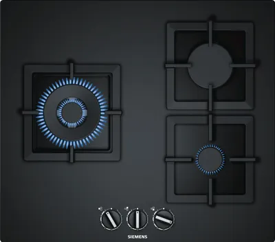 Siemens EP6A6CB20 hobs Negro Integrado Encimera de gas 3 zona(s)