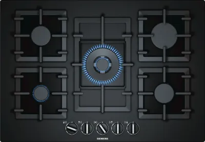 Siemens EP7A6QB90 hobs Negro Integrado Encimera de gas 5 zona(s)