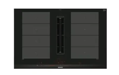 Siemens iQ700 EX875LX57E hobs Negro Integrado 80 cm Con placa de inducción 4 zona(s) Campana integrada