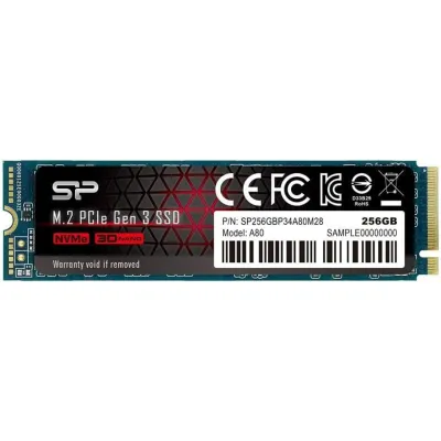 Silicon Power P34A80 256GB M.2 NVMe PCIe Gen3x4 SSD
