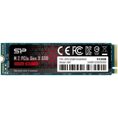 Silicon Power P34A80 512GB M.2 NVMe PCIe Gen3x4