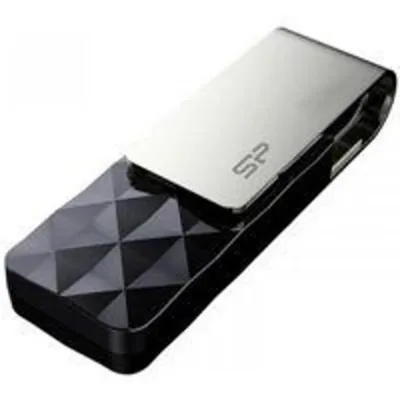 Silicon Power USB 3.2 Gen 1 128GB con diseño giratorio, negro, ultracompacto