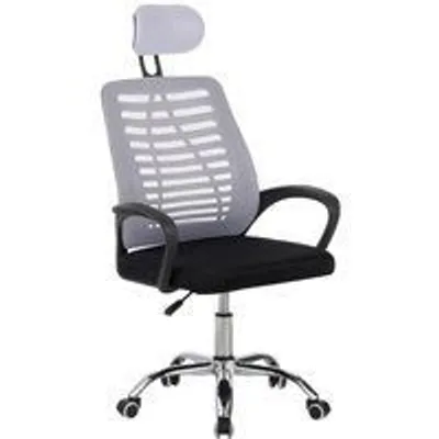 Silla de Oficina Kontor Regulable en Altura Reclinable con Reposabrazos y 5 Ruedas Negra/Gris