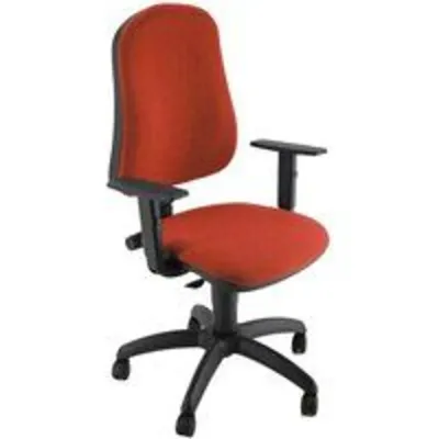 Silla de oficina UNISIT Simple CP roja, acolchada, polipropileno, reposabrazos ajustables
