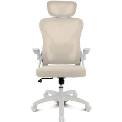 Silla ergonómica Drift DRAIR35 Beige Respaldo Malla Reclinable Reposabrazos Abatible 120 kg