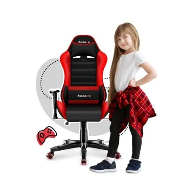 Silla gaming Huzaro Ranger 6.0 bucket ajustable 130 kg iluminación negra y roja