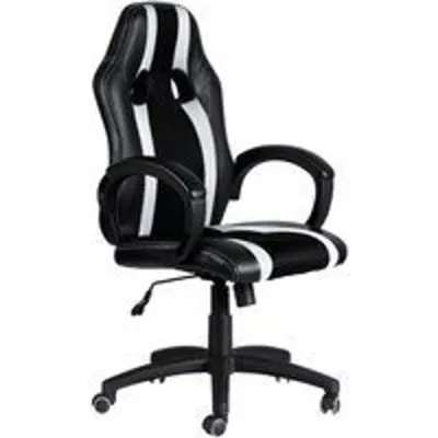 Silla gaming Race Altura regulable Polipiel Tela Espuma 120 kg Basculante Negra