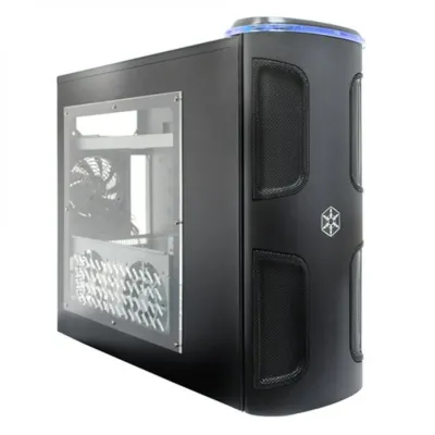 Silverstone KL03B-W Caja ATX con Ventana Negra