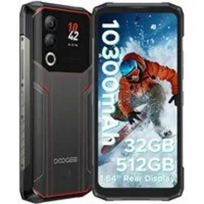 Smartphone DOOGEE Blade 20 Ultra 8GB 512GB 10300mAh 6,6" 50MP NFC FaceID IP68 Gris/Rojo