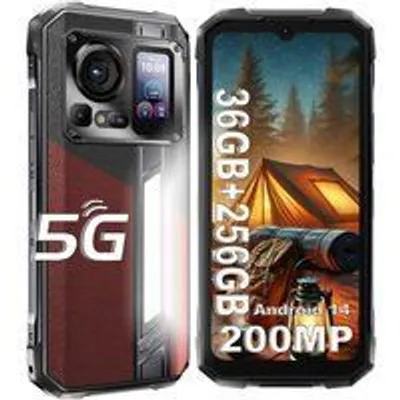 Smartphone HOTWAV Hyper 7 Pro 16GB RAM 256GB 5G IP68 Android 14 200MP Rojo