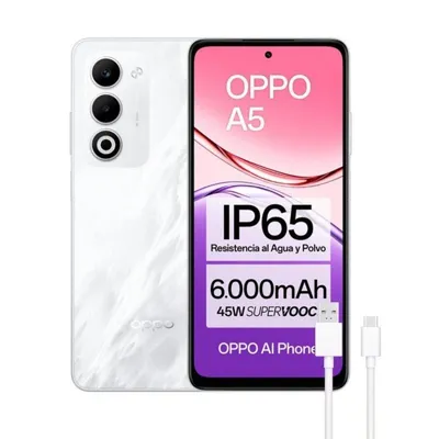 Smartphone OPPO A5 6GB RAM 256GB 4G IP65 Carga 45W Dark Purple