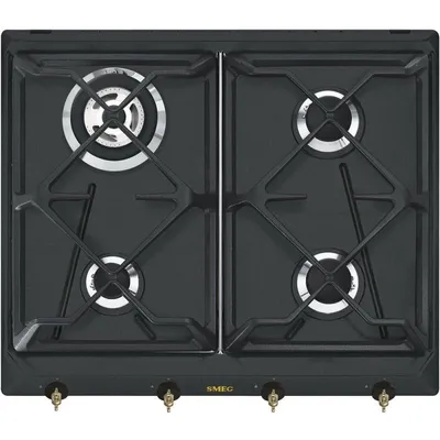 Smeg Colonial SRV864AOGH Placa de Gas 4 Zonas 60cm Antracita