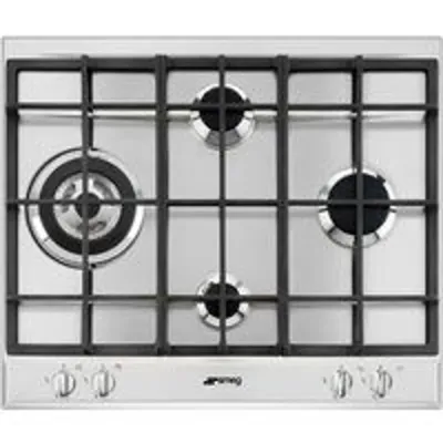 Smeg P261XGH Placa de Gas 4 Zonas 60cm Acero Inoxidable