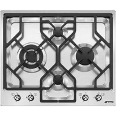 Smeg PGF64-4 Placa de Gas 4 Zonas 60cm Inox