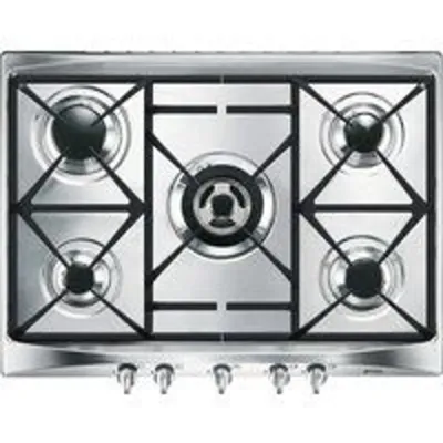 Smeg SR275XGH2 Placa de Gas 5 Zonas Plata