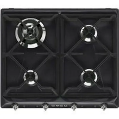 Smeg Victoria SR964NGH Placa de Gas 4 Zonas 60cm Negra