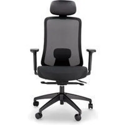 Spacio Ardena Silla Ergonómica de Malla con Cabezal Negra