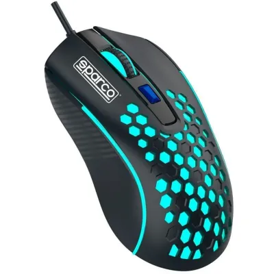 Sparco Ratón Gaming con cable 3600 DPI Negro