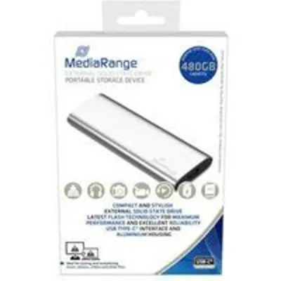 SSD Externo MediaRange MR1102 480GB M.2 NVMe USB-C 3.2 Gen2 Aluminio Plata