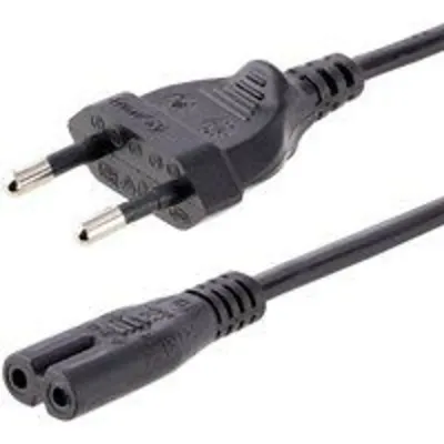 StarTech.com Cable de 2m de Alimentación para Ordenador Portátil o Impresora , UE a C7, 2,5A 250V, 18AWG, Cable de Repuesto para Portátil, Cable Cargador para Ordenador Portátil