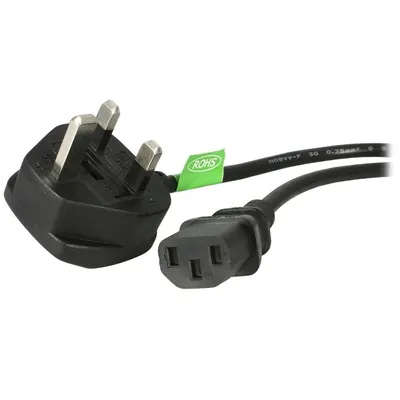 StarTech.com Cable de Alimentación 1m UK BS1363–C13 250V 10A