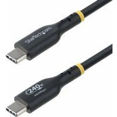 StarTech.com Cable de Carga USB-C de 4m - Cable USB Tipo C - Certificación USB-IF - PD de 240W EPR - Cable USB 2.0 USB-C de Carga para Portátiles - Recubrimiento de TPE - Macho a Macho