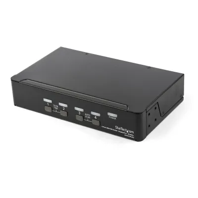 StarTech.com Switch KVM 4 Puertos DisplayPort 4K 60Hz con Hub USB 2.0 y Audio
