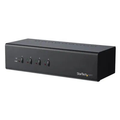 StarTech.com Switch KVM de 4 Puertos DVI 4K 60Hz con Enlace Doble