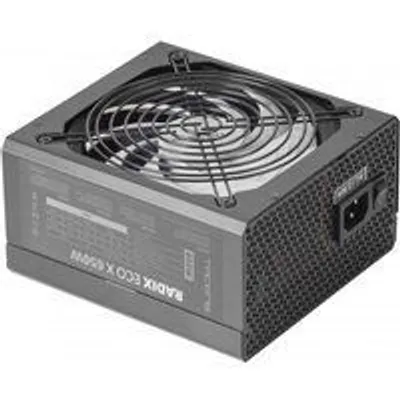 Tacens RADIX ECO X 650, Fuente Alimentación PC ATX 650W, 6 Años Garantía, Tecnología Silenciosa AI-RPM, +87% Eficiencia, Negro