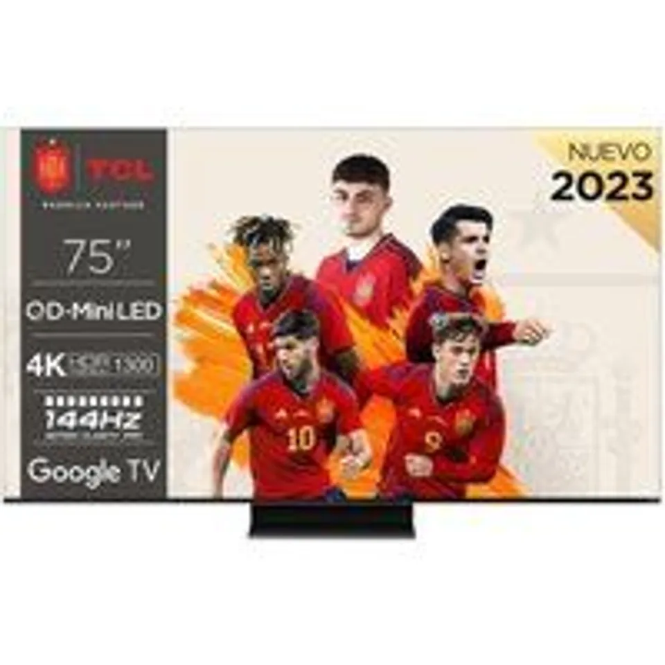 TCL C80 75C805 Televisor 190,5 cm (75") 4K Ultra HD Smart TV Wifi Negro 1300 cd / m²