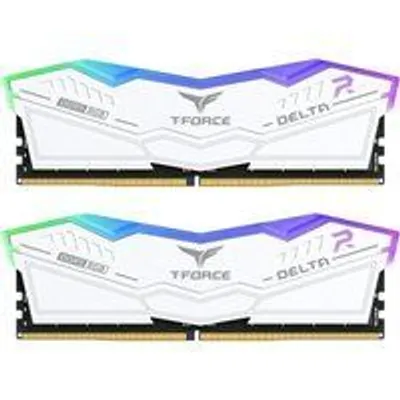 Team Group T-FORCE DELTA RGB DDR5 Blanca 6000MHz 32GB 2x16GB CL28 Dual AMD EXPO e Intel XMP Blanco