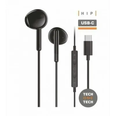 Tech One TEC1302 Auriculares Intrauditivos USB-C Micrófono Negros