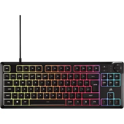 Teclado de membrana Corsair K55 Core TKL Layout ES RGB resistente a derrames