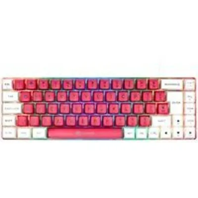 Teclado mecánico GAMIAC TKL69G Kailh Red Hot-Swap RGB 1000Hz Blanco/Rosa TKL