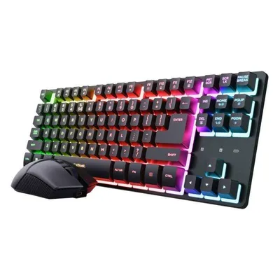 Teclado mecánico Trust GXT 832 Thado Layout ES combo inalámbrico RGB