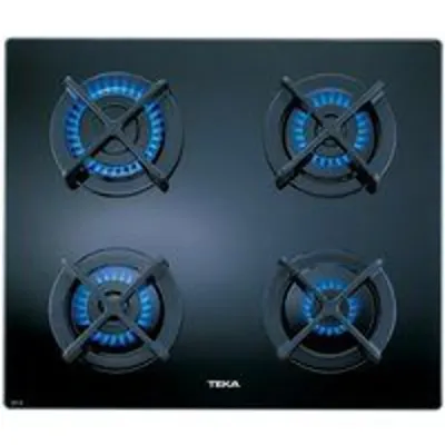 Teka CGC 4G AI AL Placa de Gas Natural 4 Zonas Cristal Negro