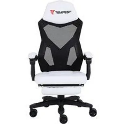 Tempest AeroGamer Silla Gaming con Tela Transpirable Blanca