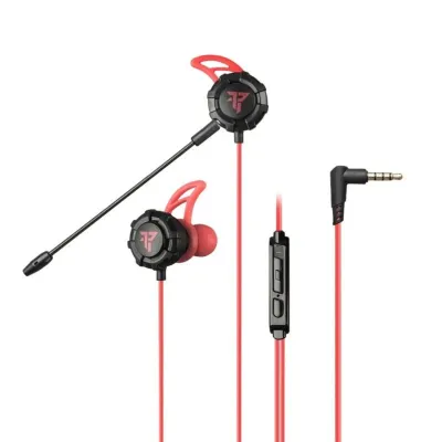 Tempest Battle Gaming Earphones Rojo/Negro