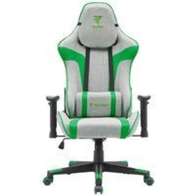 Tempest Conquer Silla Gaming Gris/Verde Tela Transpirable