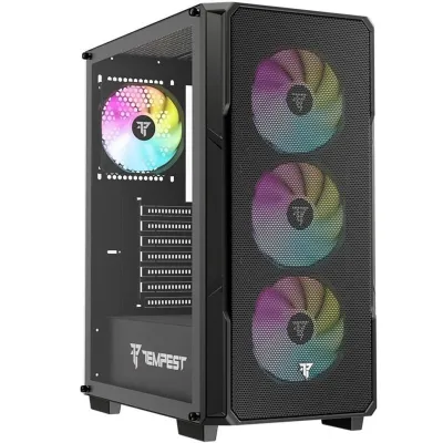 Tempest Garrison ATX ARGB Caja Cristal Templado USB 3.0 Negra