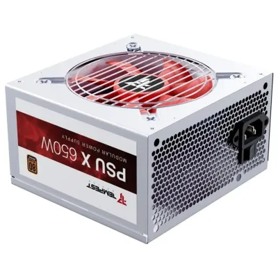 Tempest PSU X 650W 80+ Bronze Modular Fuente de Alimentación Blanca