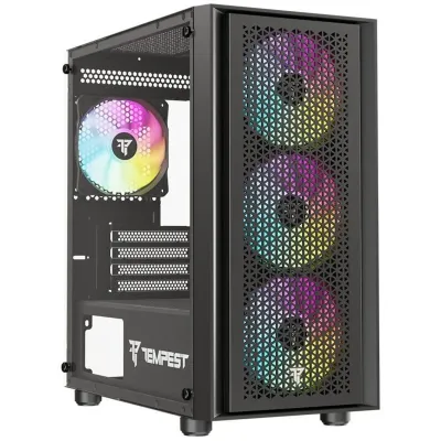 Tempest Rampart ARGB M-ATX Caja Cristal Templado USB 3.0 Negra
