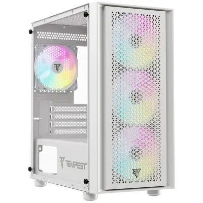 Tempest Rampart ARGB M-ATX Cristal Templado USB 3.0 Blanca