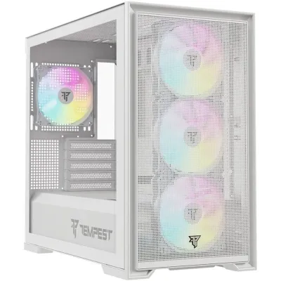 Tempest Stronghold ARGB M-ATX Templado USB3.0 Blanca
